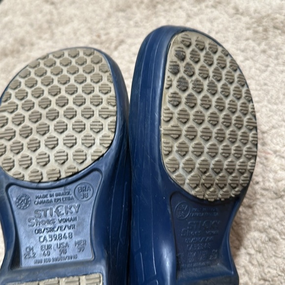 Sticky Work Shoes  Women Navy Water-Proof Non-Slip Lightweight Nursing Size 9 - Picture 4 of 6